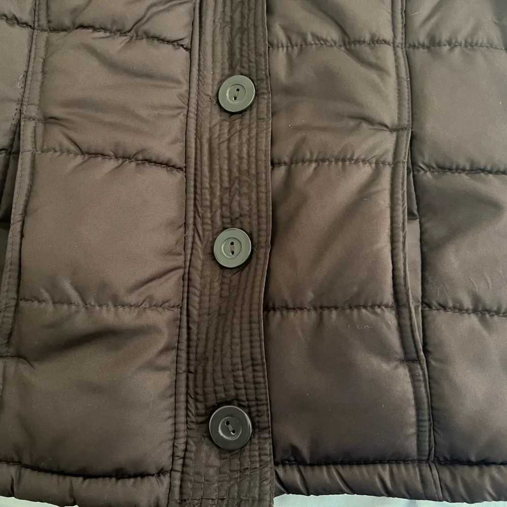 Brown Outer Edge Puffy Quilted‎ Vest Size M